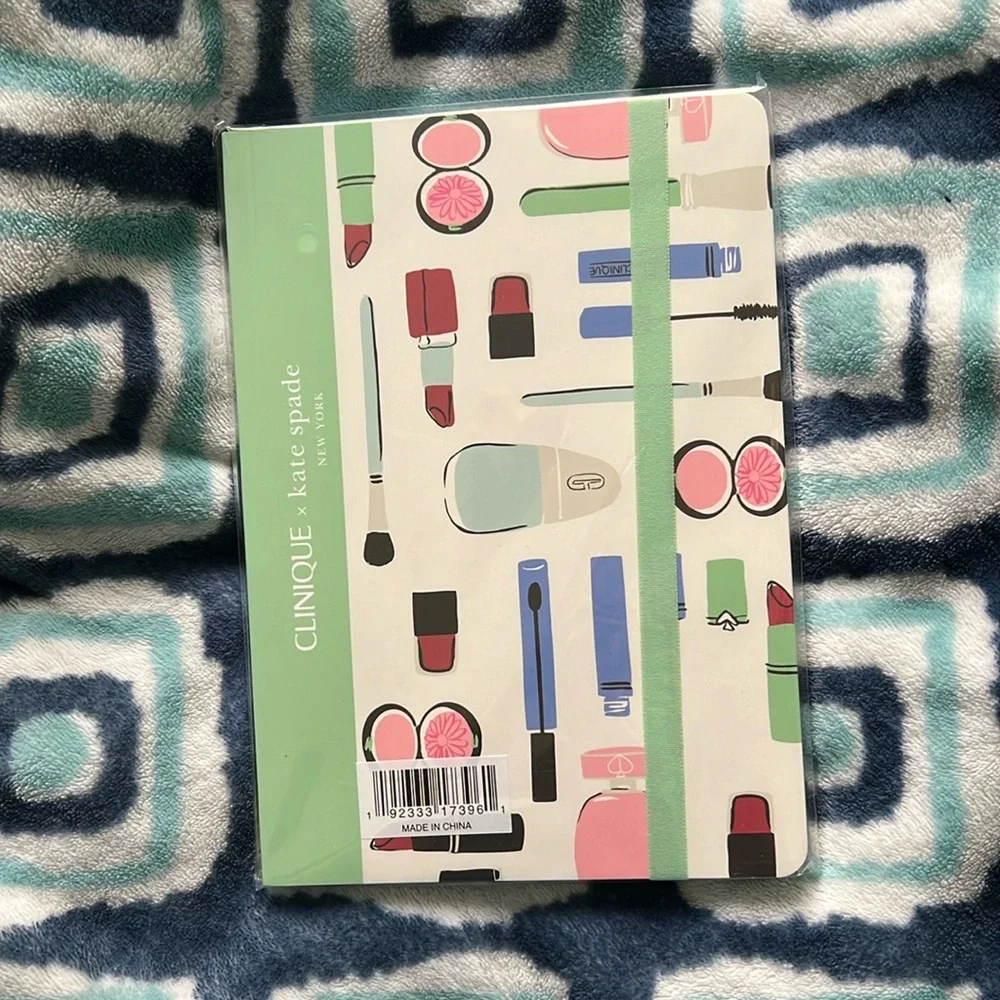 Clinique x Kate Spade Blank Journal Notebook Makeup Mint Green